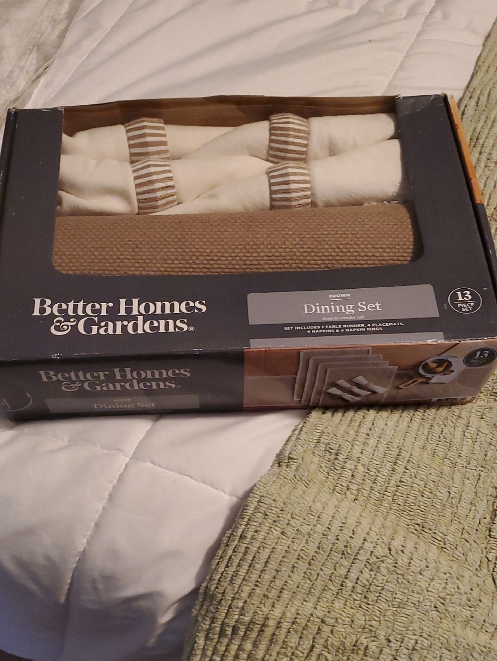 Better Homes & Gardens Brown Dining Set - 13 Piece NEW NEVER OPENED